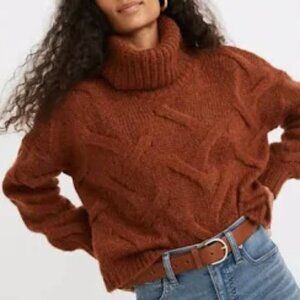 Madewell Somervell Turtleneck Cable Knit Sweater